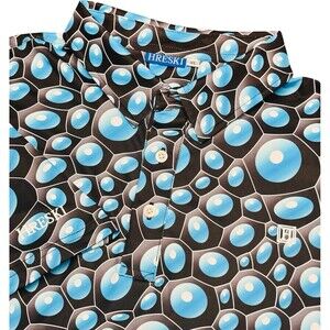 Hreski Golf Polo Shirt Mens Size XL Multicolor Short Sleeve Poly/Spandex Preppy